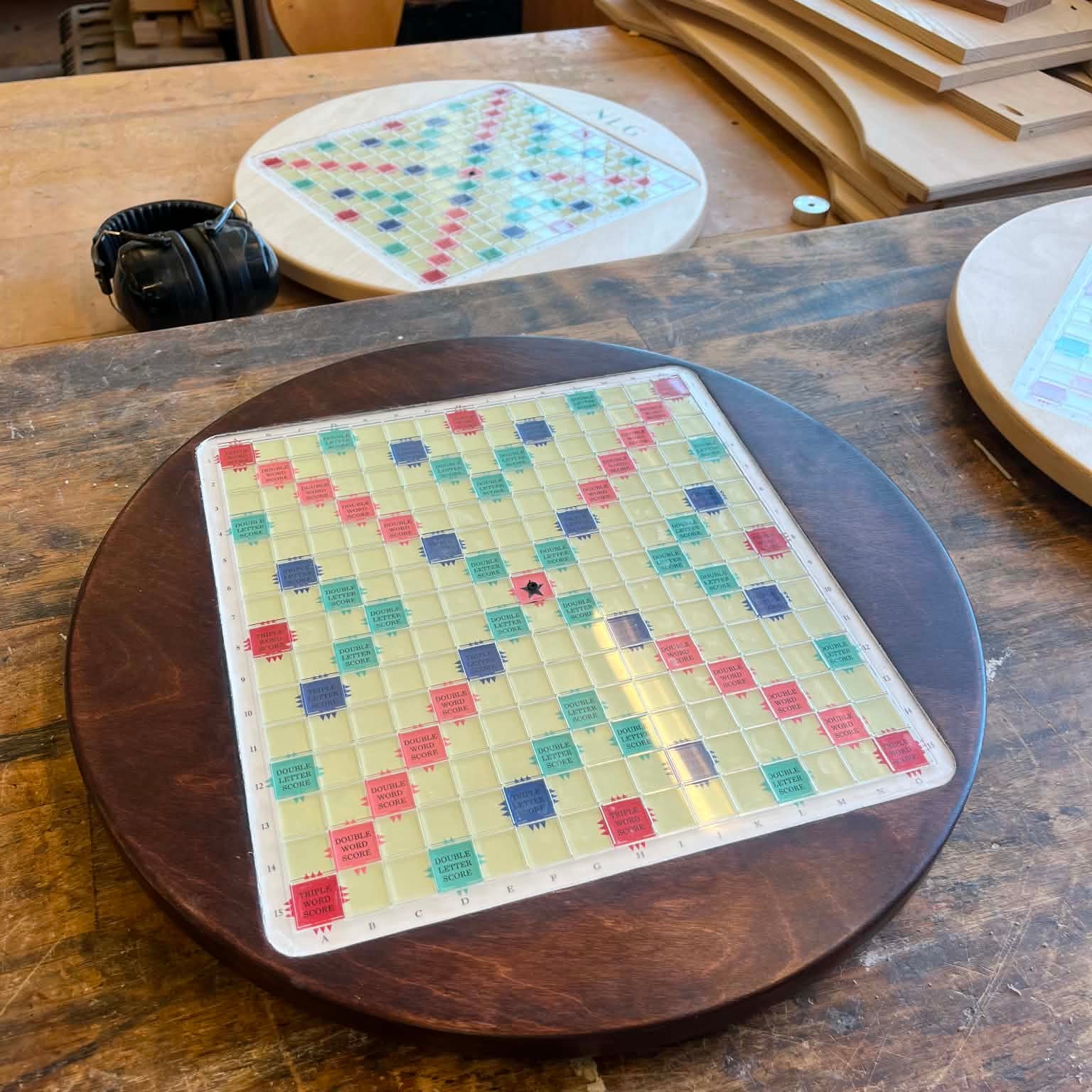 Premium Wooden Scrabble Board
